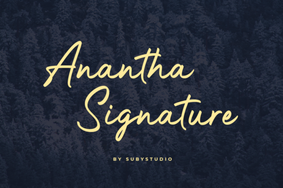 Anantha Signature: A Versatile Handwritten Font for Modern Creativity