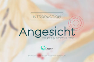 Angesicht: A Modern Font Family for Designers and Creators
