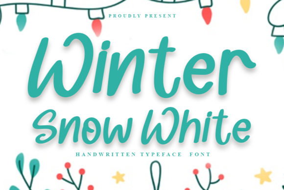 Winter Snow White: Elevating Personal Design with a Sweet, Handwritten Touch